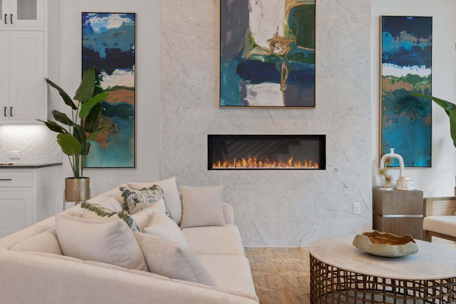 Furnished interior view inside a new home in Spyglass, Austin (Image 6).