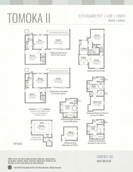 2D floor plan layout for the Tomoka by Riverside Homes in Sagebrush at EverRange, Jacksonville, FL (Image 36).
