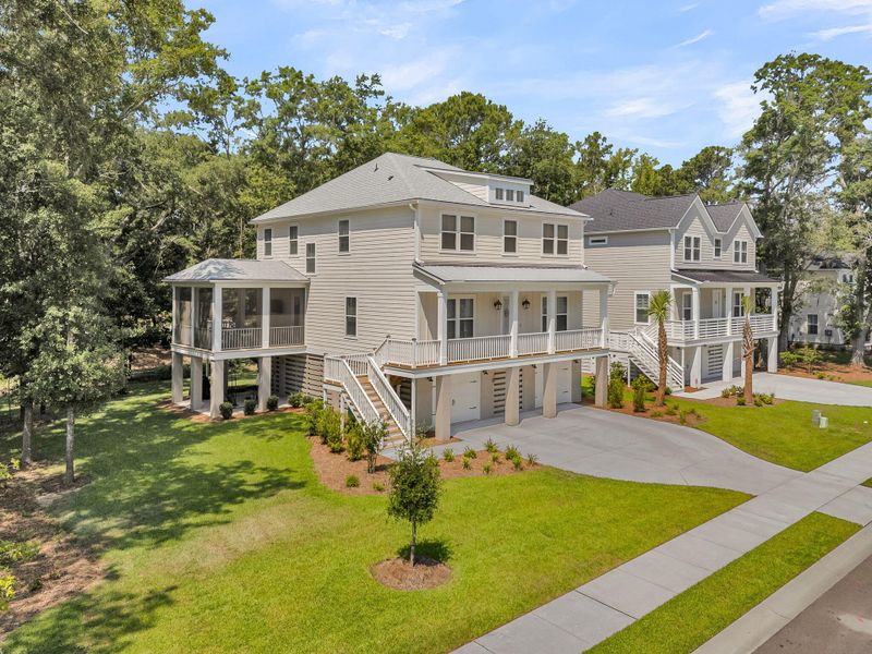 Front exterior of a new home in Fiddler Cove, Mount Pleasant, SC, highlighting curb appeal (Image 27).