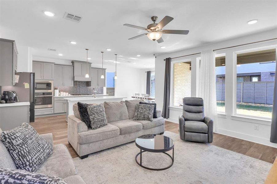 Furnished interior view inside a new home in Garden Collection at Union Park, Little Elm (Image 10).