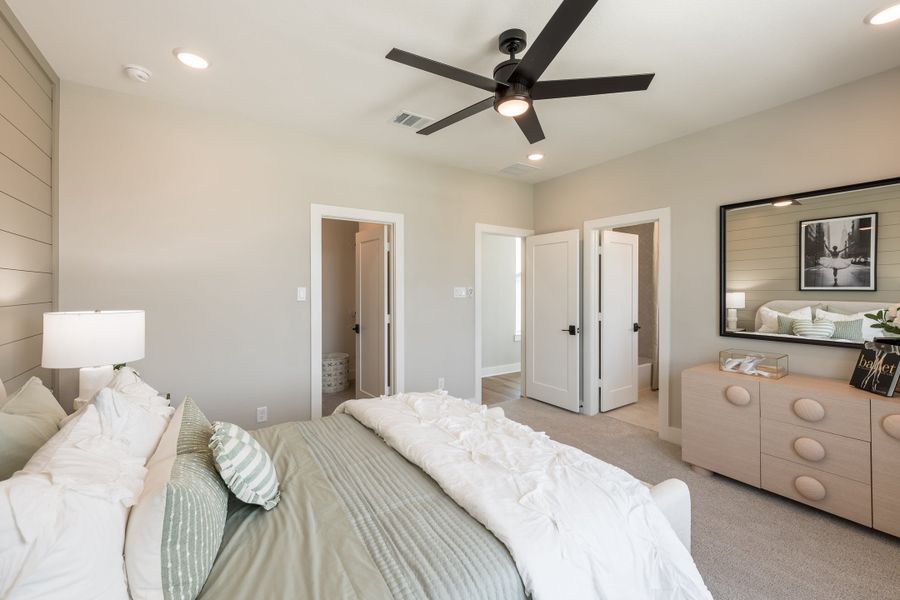 Representative furnished interior of a home built from the Camden by Tri Pointe Homes in Bridgeland, Cypress (Image 46).