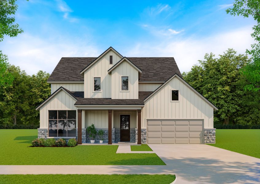 Representative exterior photo of a completed home built from the Monarch by Our Country Homes in Parks of Aledo, Aledo, TX (Image 4).
