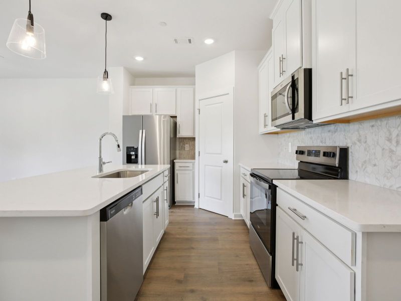 Furnished interior view inside a new home in Cedarcrest Townhomes, Fairview (Image 5).
