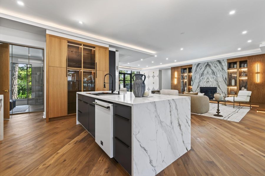 dditional kitchen view showcases custom cabinetry, premium finishes and generous storage.