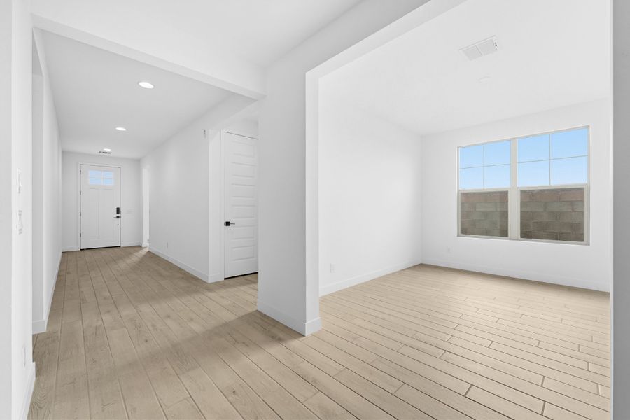 Spacious, unfurnished interior of a new home in Combs Ranch, San Tan Valley (Image 22).