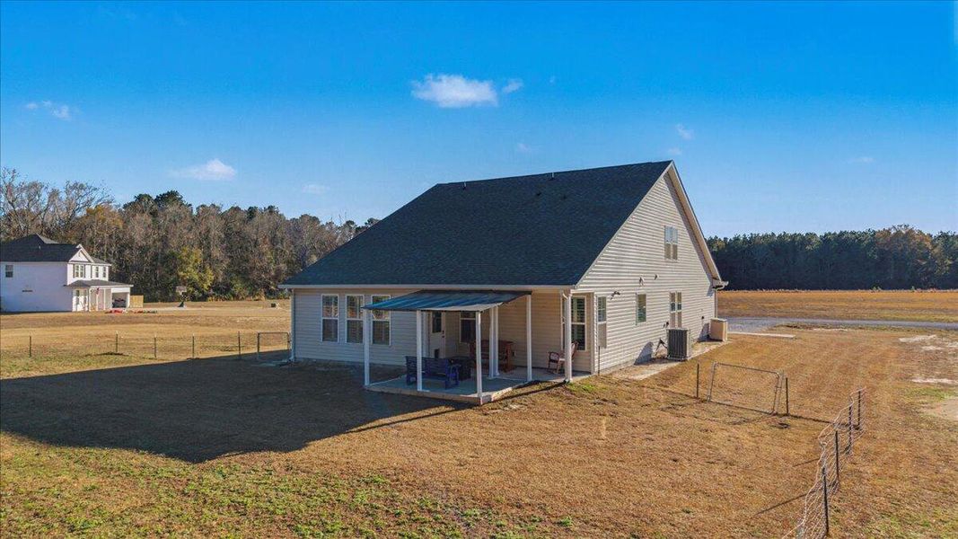 Exterior details and patio area of a home in , Harleyville (Image 36).