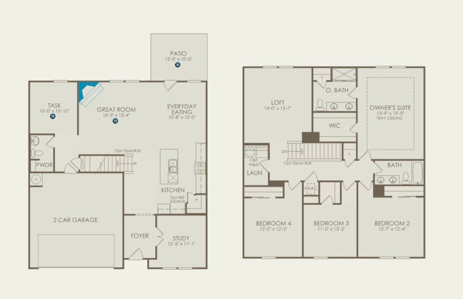 2D floor plan layout of this home in Carriage Estates, Lexington, SC (Image 5).