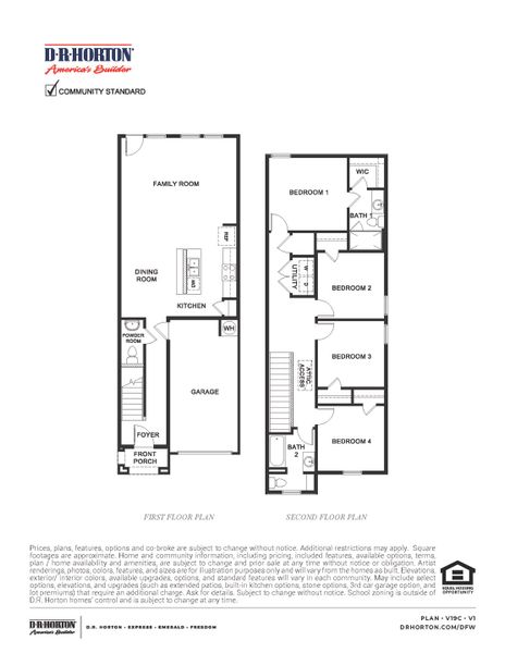 2D floor plan layout for the ALTARIA by D.R. Horton in Cartwright Mays, Crandall, TX (Image 5). 2D floor plan layout for the ALTARIA by D.R. Horton in Cartwright Mays, Crandall, TX (Image 5).