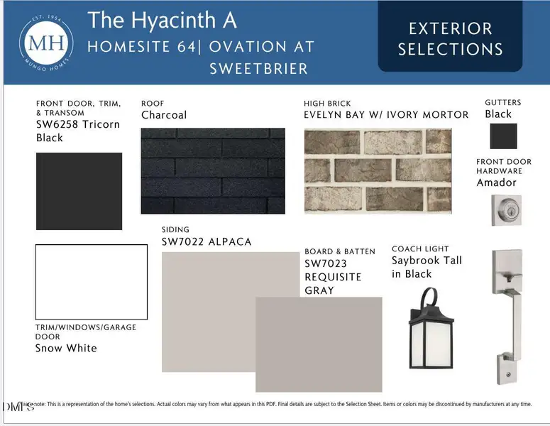 OVS 64 Exterior colors OVS 64 Exterior colors