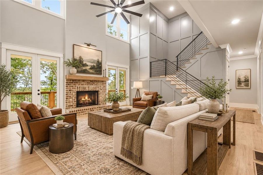 Furnished interior view inside a new home in , Flowery Branch (Image 22).
