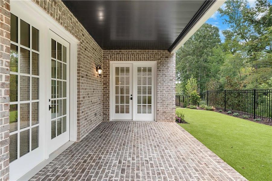 Exterior details and patio area of a home in Waterside Single Family, Peachtree Corners (Image 30). Exterior details and patio area of a home in Waterside Single Family, Peachtree Corners (Image 30).
