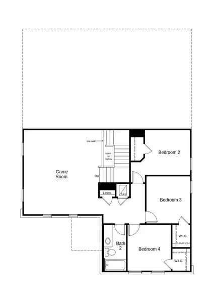 This floor plan features 4 bedrooms, 2 full baths, 1 half bath and over 2,500 square feet of living space.