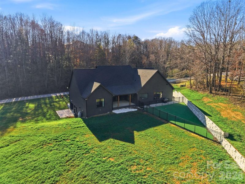 Exterior details and patio area of a home in , Hickory (Image 4).