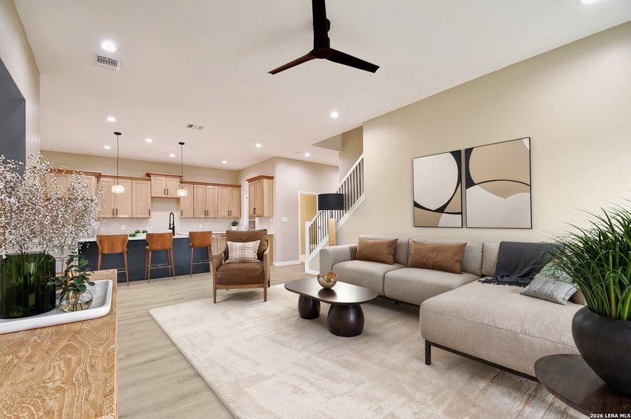 Furnished interior view inside a new home in , Moore (Image 8).