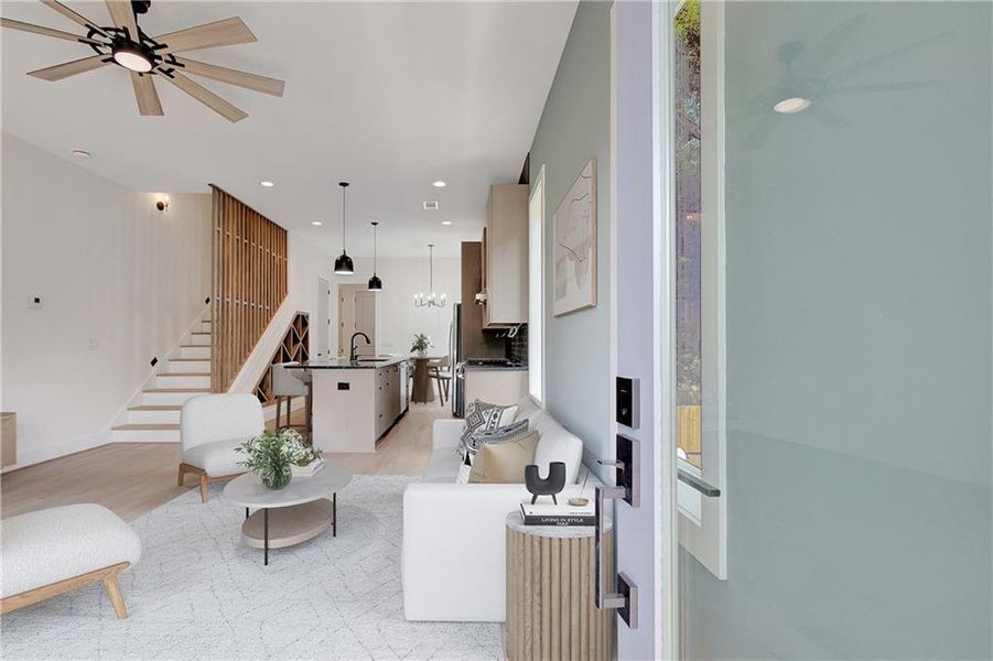 Furnished interior view inside a new home in , Atlanta (Image 12).