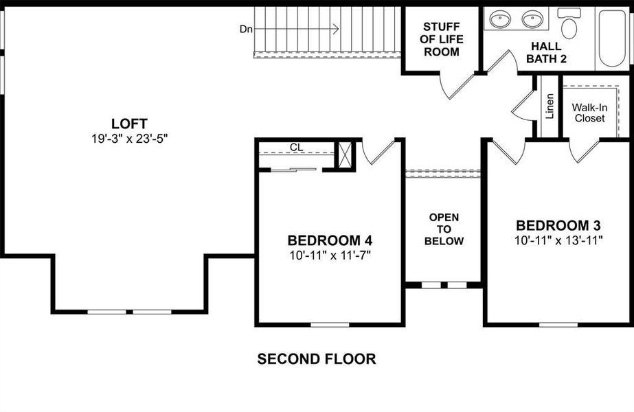 2D floor plan layout of this home in Elevon, Lavon, TX (Image 3).