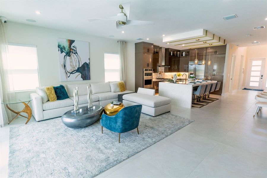 Furnished interior view inside a new home in , Palm Beach Gardens (Image 17). Furnished interior view inside a new home in , Palm Beach Gardens (Image 17).