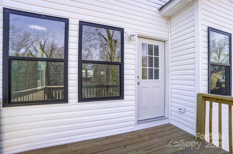 Back Deck overlooking private Backyard!