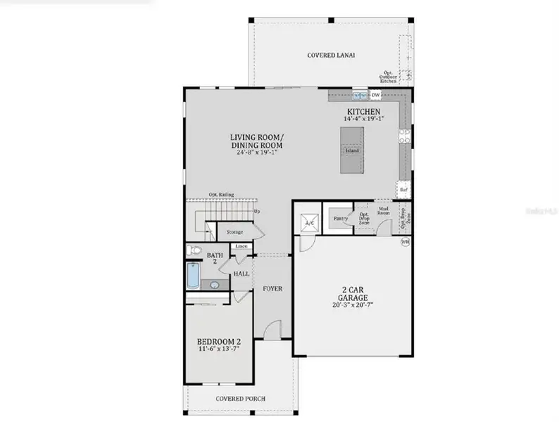 2D floor plan layout of this home in , St. Cloud, FL (Image 3).
