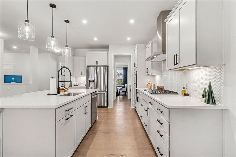 Furnished interior view inside a new home in Pinebrook at Hamilton Mill, Auburn (Image 8). Furnished interior view inside a new home in Pinebrook at Hamilton Mill, Auburn (Image 8).