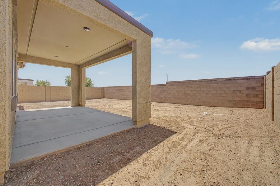 Exterior details and patio area of a home in Avanti at Granite Vista, Waddell (Image 3). Exterior details and patio area of a home in Avanti at Granite Vista, Waddell (Image 3).