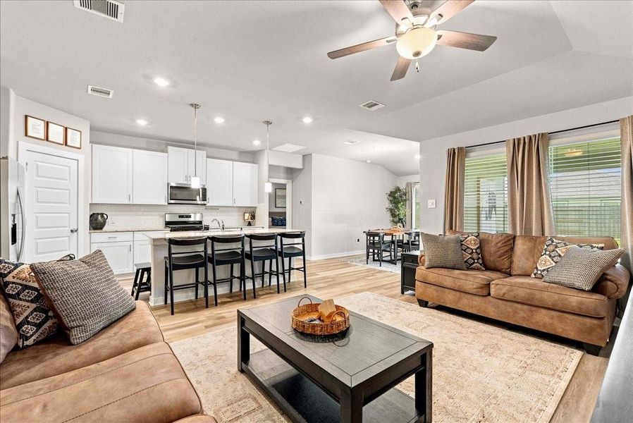 Furnished interior view inside a new home in , Texas City (Image 18). Furnished interior view inside a new home in , Texas City (Image 18).