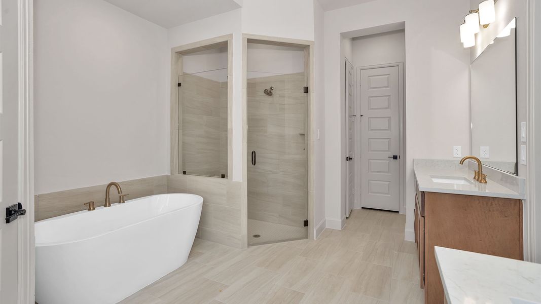 Furnished interior view inside a new home in Fulbrook On Fulshear Creek 60', Fulshear (Image 6).