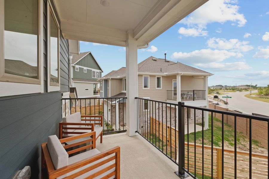 Representative exterior details of a home built from the Oakdale by Chesmar Homes in Bridgeland, Elgin (Image 25).