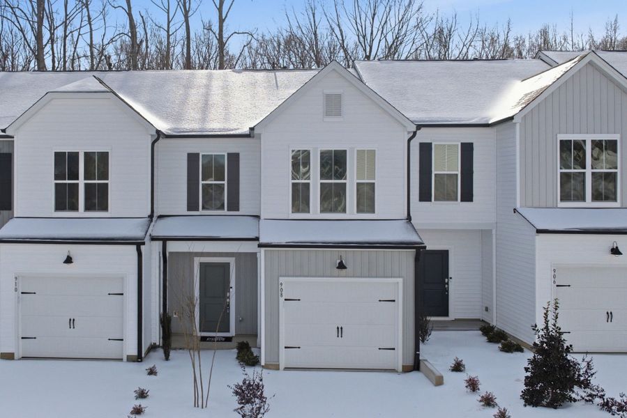 Front exterior of a new home in Flemingfield, Greensboro, NC, highlighting curb appeal (Image 28).