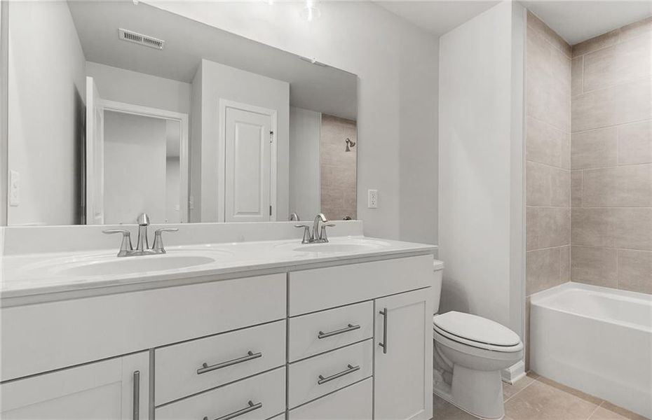 Furnished interior view inside a new home in Reunion, Flowery Branch (Image 19).