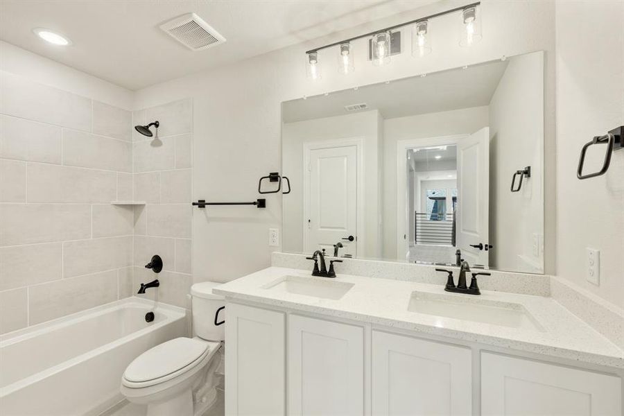 Furnished interior view inside a new home in Painted Tree Woodland District 50, McKinney (Image 13). Furnished interior view inside a new home in Painted Tree Woodland District 50, McKinney (Image 13).