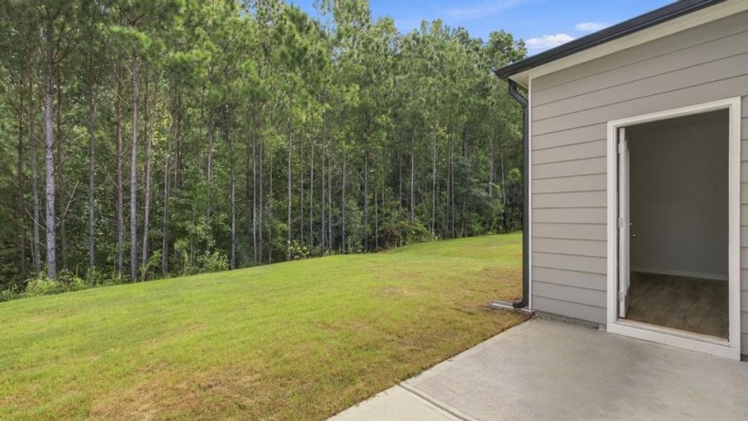 Exterior details and patio area of a home in Oaks at Cedar Grove, Fairburn (Image 3).