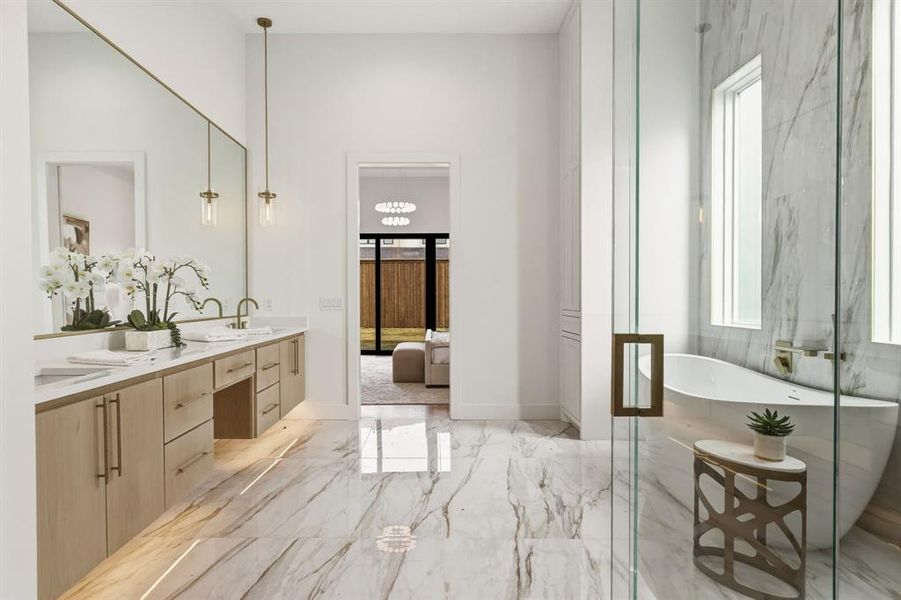 Furnished interior view inside a new home in , Dallas (Image 17).