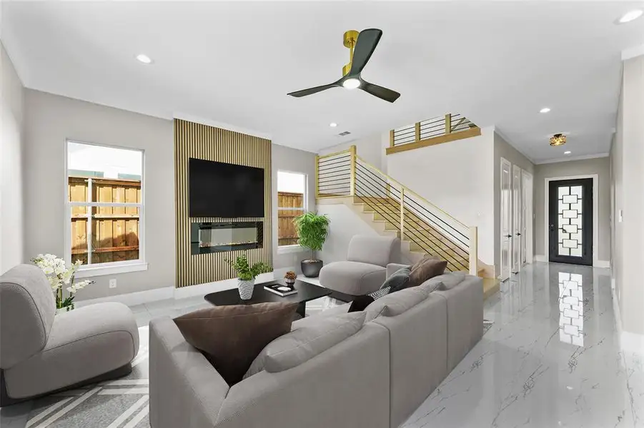 Furnished interior view inside a new home in , Dallas (Image 8). Furnished interior view inside a new home in , Dallas (Image 8).