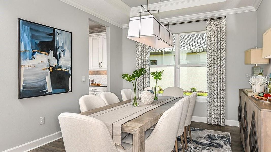 Furnished interior view inside a new home in Esplanade at Wiregrass Ranch, Wesley Chapel (Image 9). Furnished interior view inside a new home in Esplanade at Wiregrass Ranch, Wesley Chapel (Image 9).
