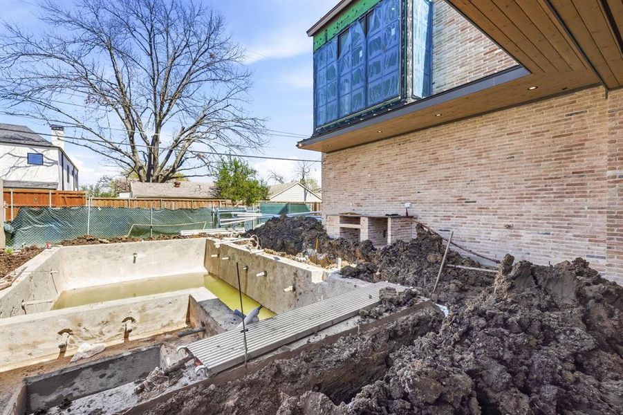 In-progress construction of a new home in , Dallas, TX (Image 20).