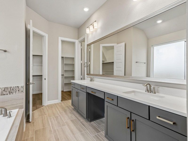 Furnished interior view inside a new home in Massey Oaks - Estate Series, Pearland (Image 14).