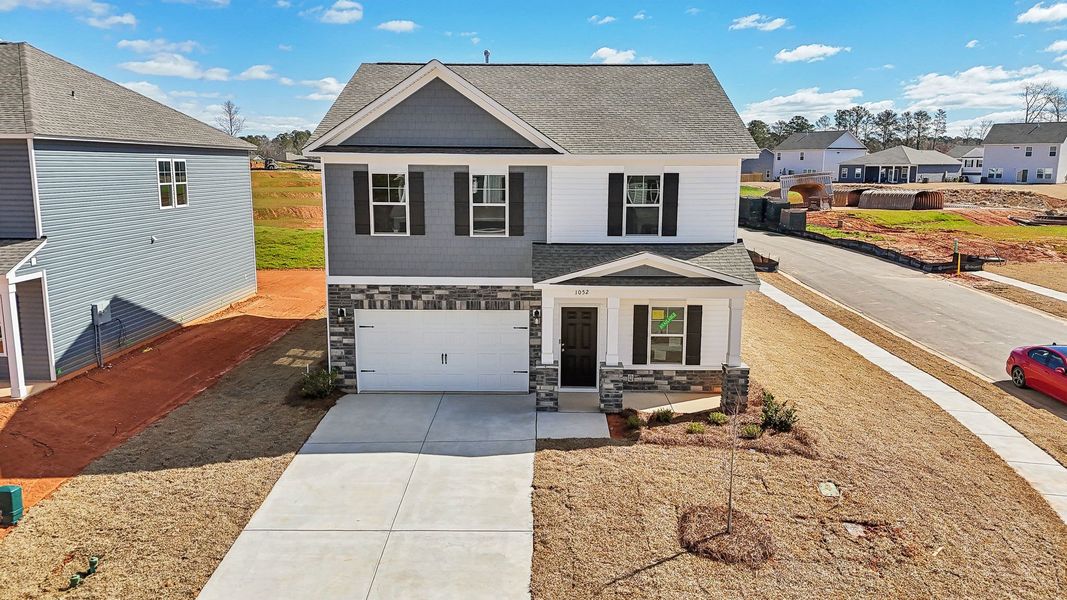 Representative exterior photo of a completed home built from the Bradley II by Great Southern Homes in Lynbrook, Boiling Springs, SC (Image 39).
