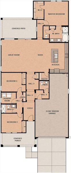 2D floor plan layout of this home in Silverado at Enclave, Litchfield Park, AZ (Image 2).