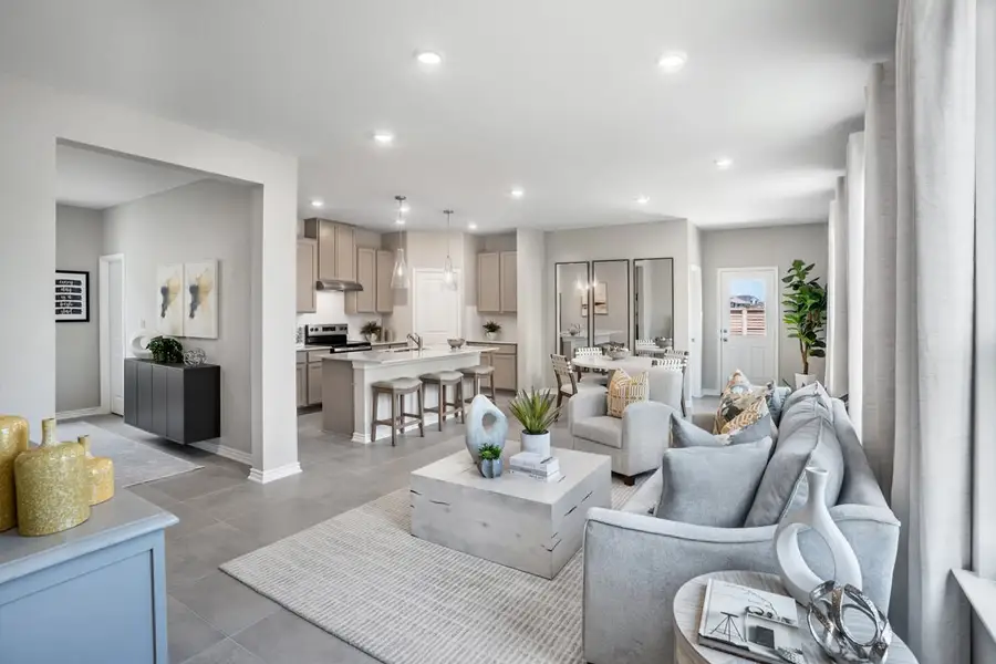 Representative furnished interior of a home built from the 1605 by KB Home in Casa Verde Ridge, San Antonio (Image 3). Representative furnished interior of a home built from the 1605 by KB Home in Casa Verde Ridge, San Antonio (Image 3).