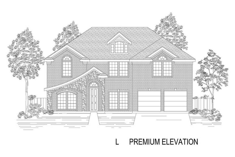 Representative rendering of the exterior for the Maverick 2F (w/Media) by First Texas Homes (Image 24).