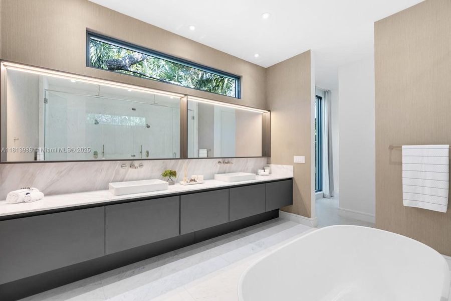 Furnished interior view inside a new home in , Miami (Image 9).