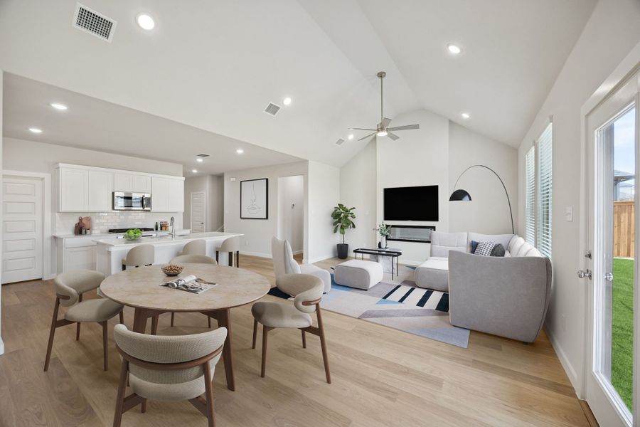 Open first floor in the Masters home plan by Trophy Signature Homes – REPRESENTATIVE PHOTO