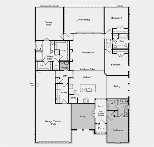 Structural options added include: guest suite with full bath, study.