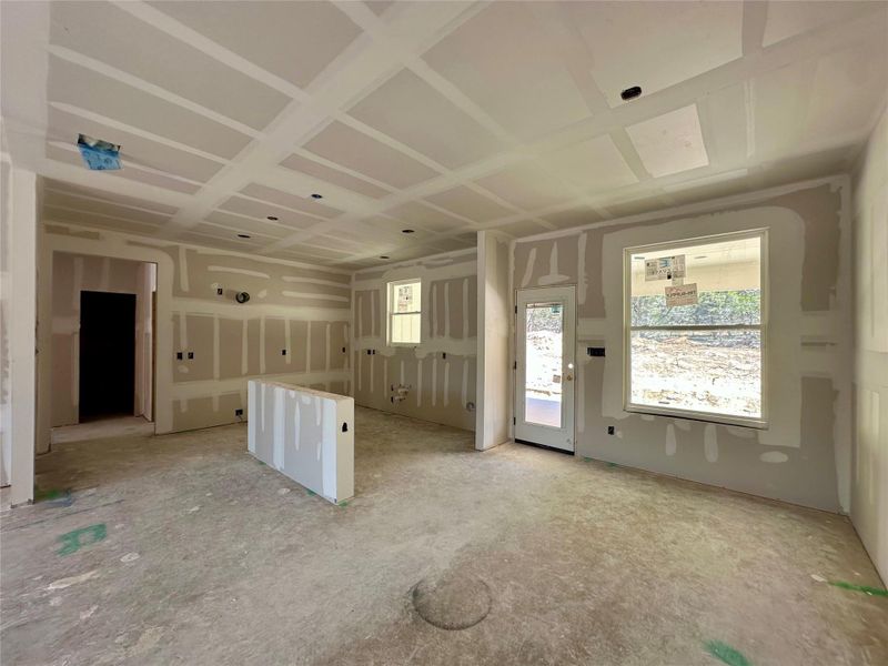 Kitchen featuring a wealth of natural light and a center island