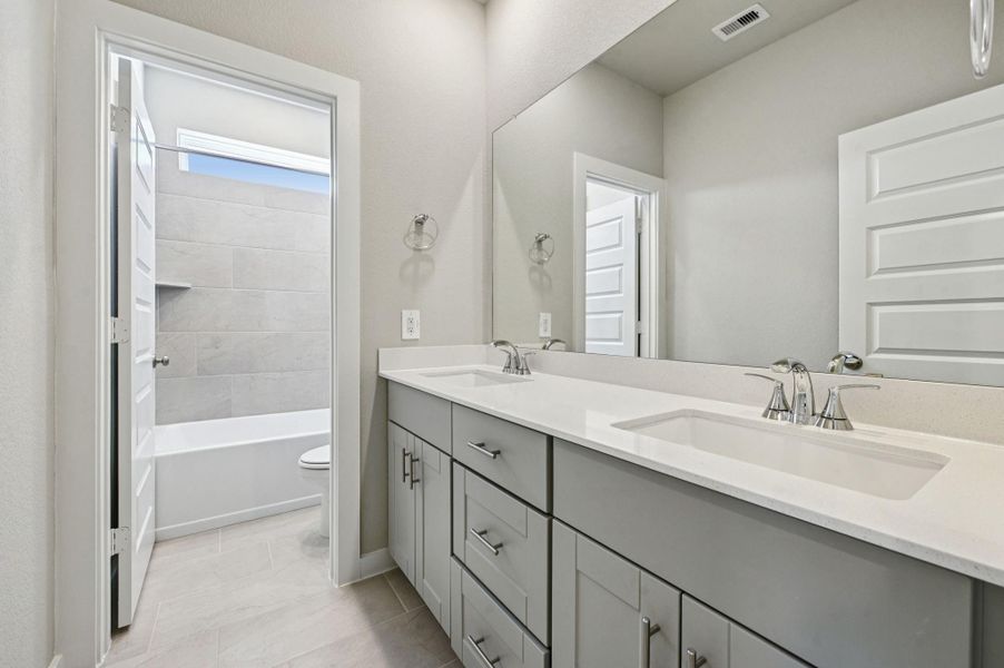 Photo is not of the actual home, but is an inspirational photo of builder’s model home and may depict options, furnishings, and/or decorator features that are not included