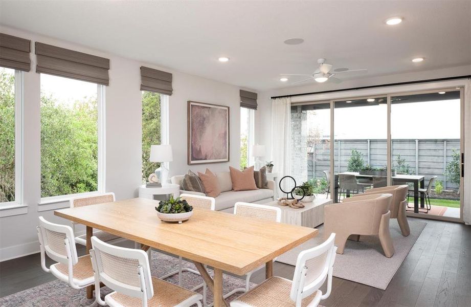Furnished interior view inside a new home in Garden Collection at Union Park, Little Elm (Image 15). Furnished interior view inside a new home in Garden Collection at Union Park, Little Elm (Image 15).
