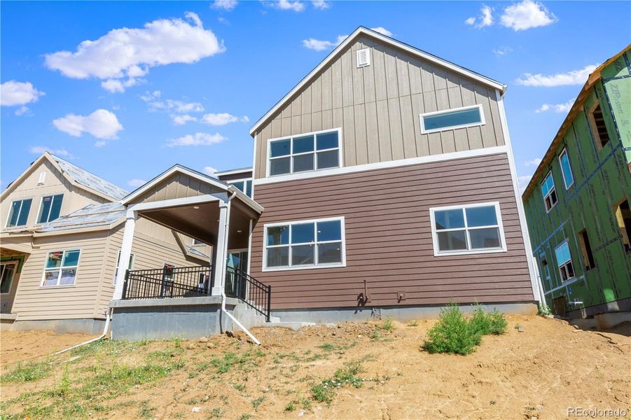 Exterior details and patio area of a home in Dillon Pointe - Journey, Westminster (Image 3).