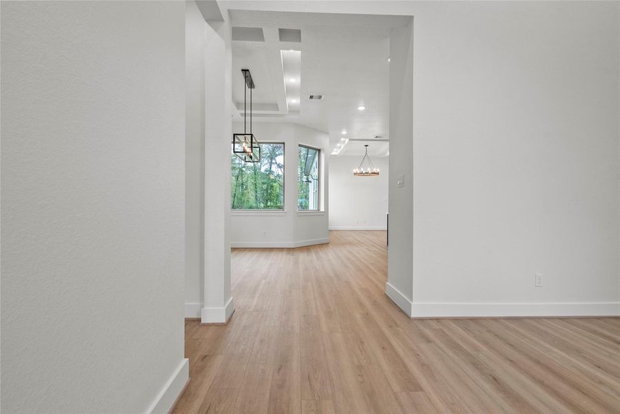 Flooring in the living areas consist of beautiful white oak Flooring in the living areas consist of beautiful white oak