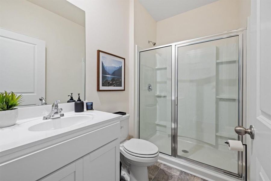 Furnished interior view inside a new home in Sheffield Highlands, Dallas (Image 8). Furnished interior view inside a new home in Sheffield Highlands, Dallas (Image 8).